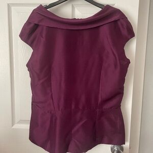 Oscar de la Renta silk top, size Large